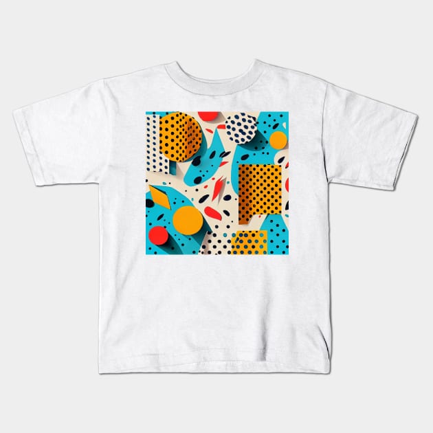 Memphis pattern 4 Kids T-Shirt by JBJart